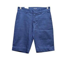 U.S. Polo Assn. Navy Blue Cotton-Blend Bermuda Shorts Size 3 Flat-Front With Poc
